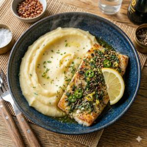 Lemon & Herb Fish with Creamy Mash
